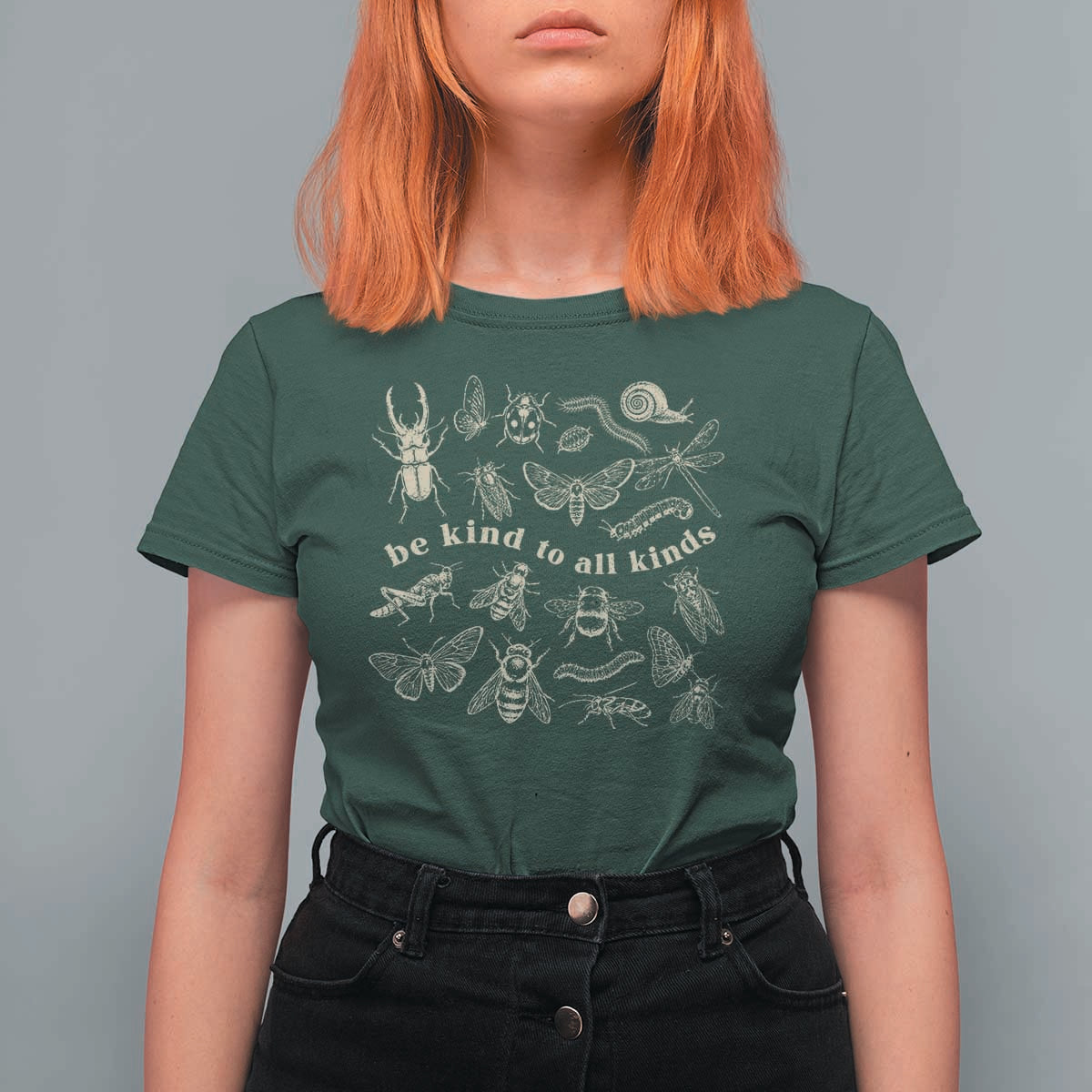 Be Kind To All Kinds Bugs Entomologist Insect Lover T Shirt For Women