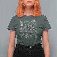 Be Kind To All Kinds Bugs Entomologist Insect Lover T Shirt For Women