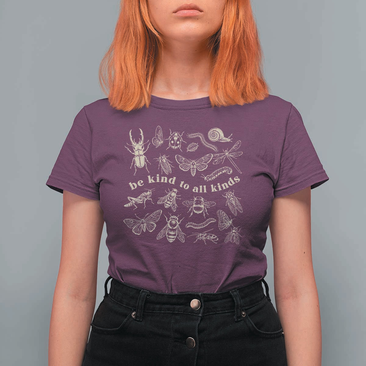 Be Kind To All Kinds Bugs Entomologist Insect Lover T Shirt For Women