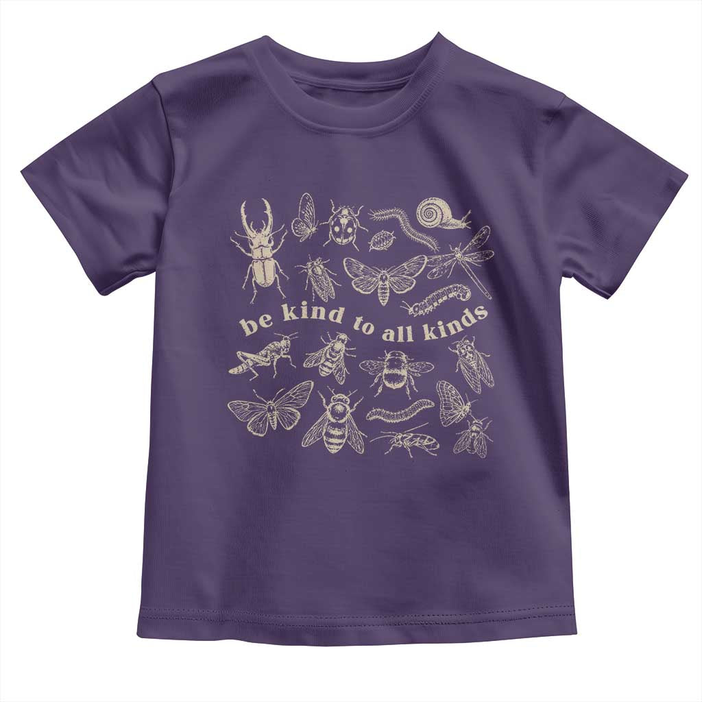 Be Kind To All Kinds Bugs Entomologist Insect Lover Toddler T Shirt