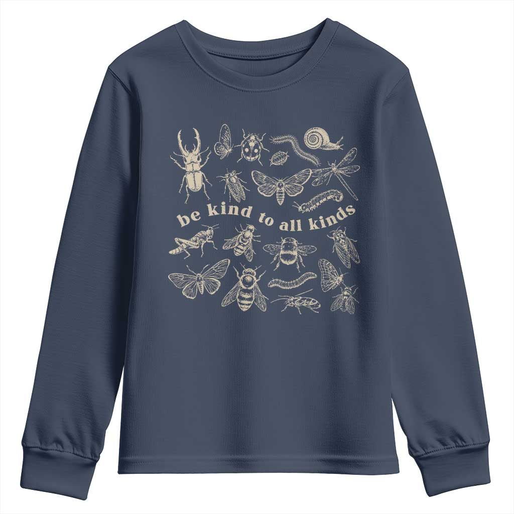 Be Kind To All Kinds Bugs Entomologist Insect Lover Youth Sweatshirt