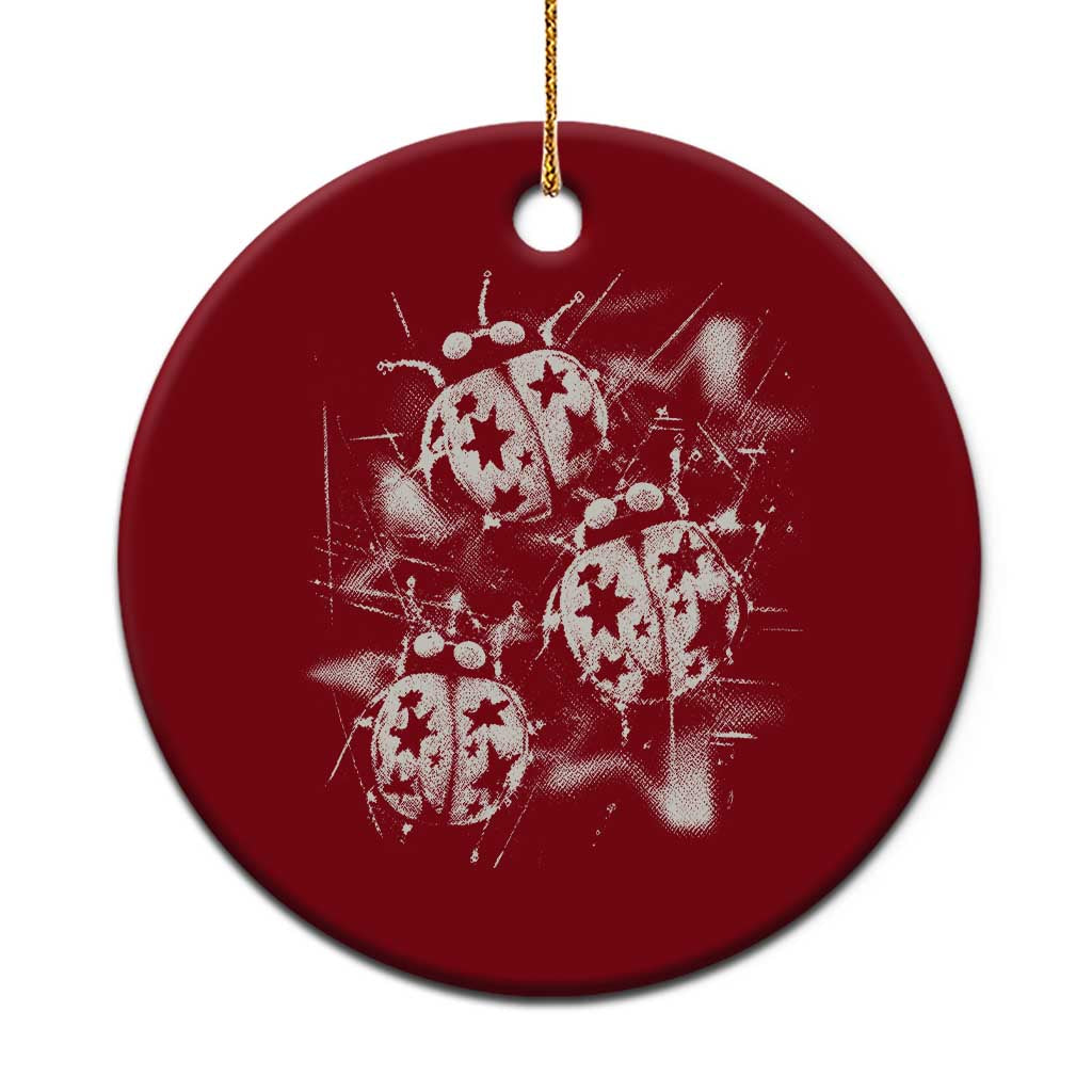 Ladybug Y2k Grunge 2000s Alt 90s Vintage Star Dots Teen Ceramic Ornament