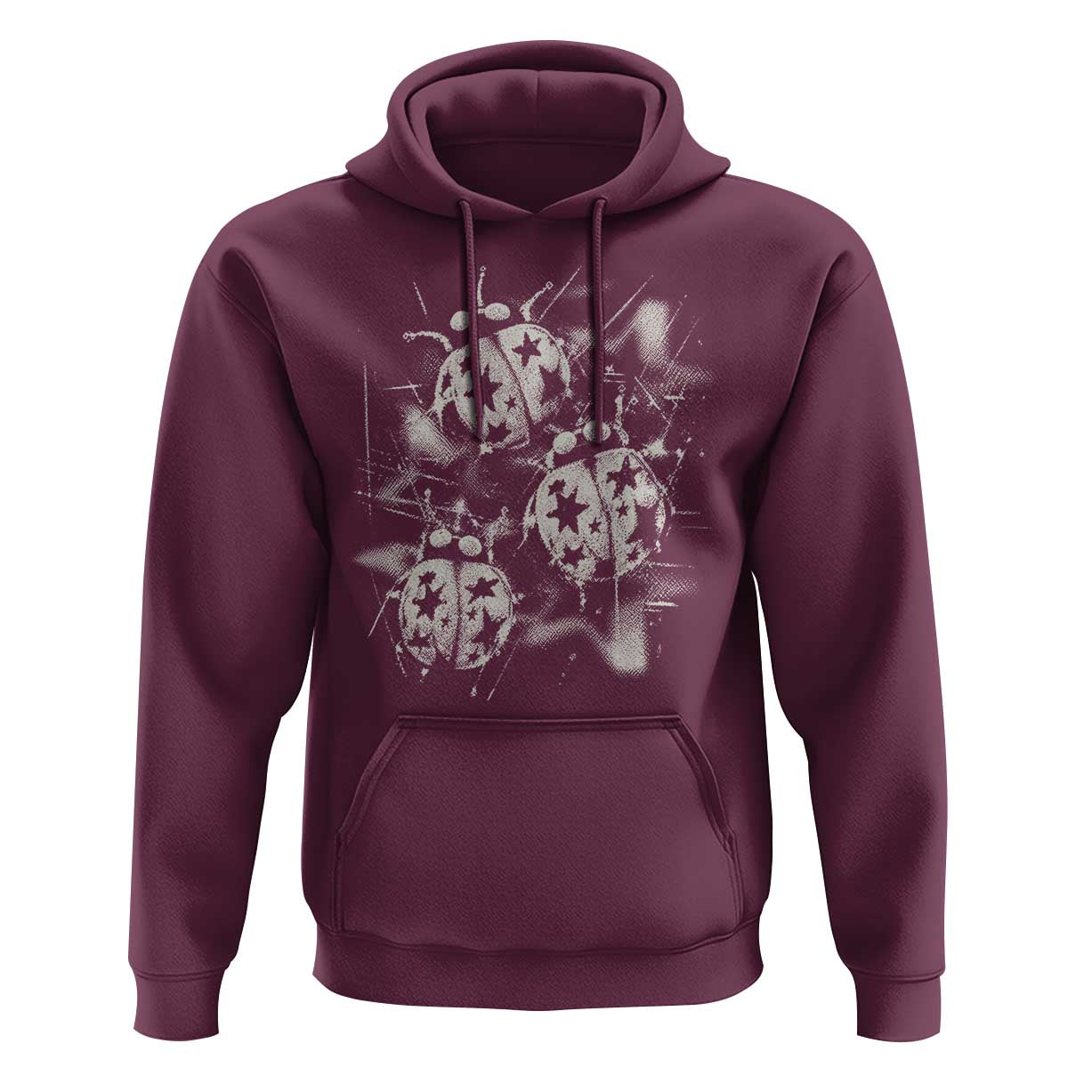 Ladybug Y2k Grunge 2000s Alt 90s Vintage Star Dots Teen Hoodie