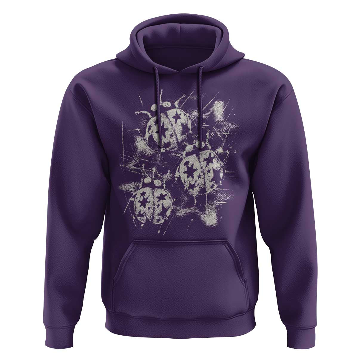 Ladybug Y2k Grunge 2000s Alt 90s Vintage Star Dots Teen Hoodie