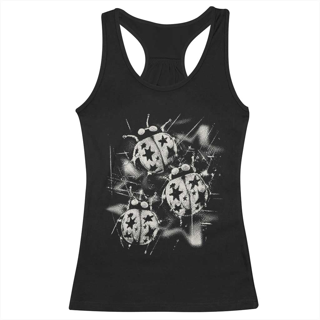 Ladybug Y2k Grunge 2000s Alt 90s Vintage Star Dots Teen Racerback Tank Top
