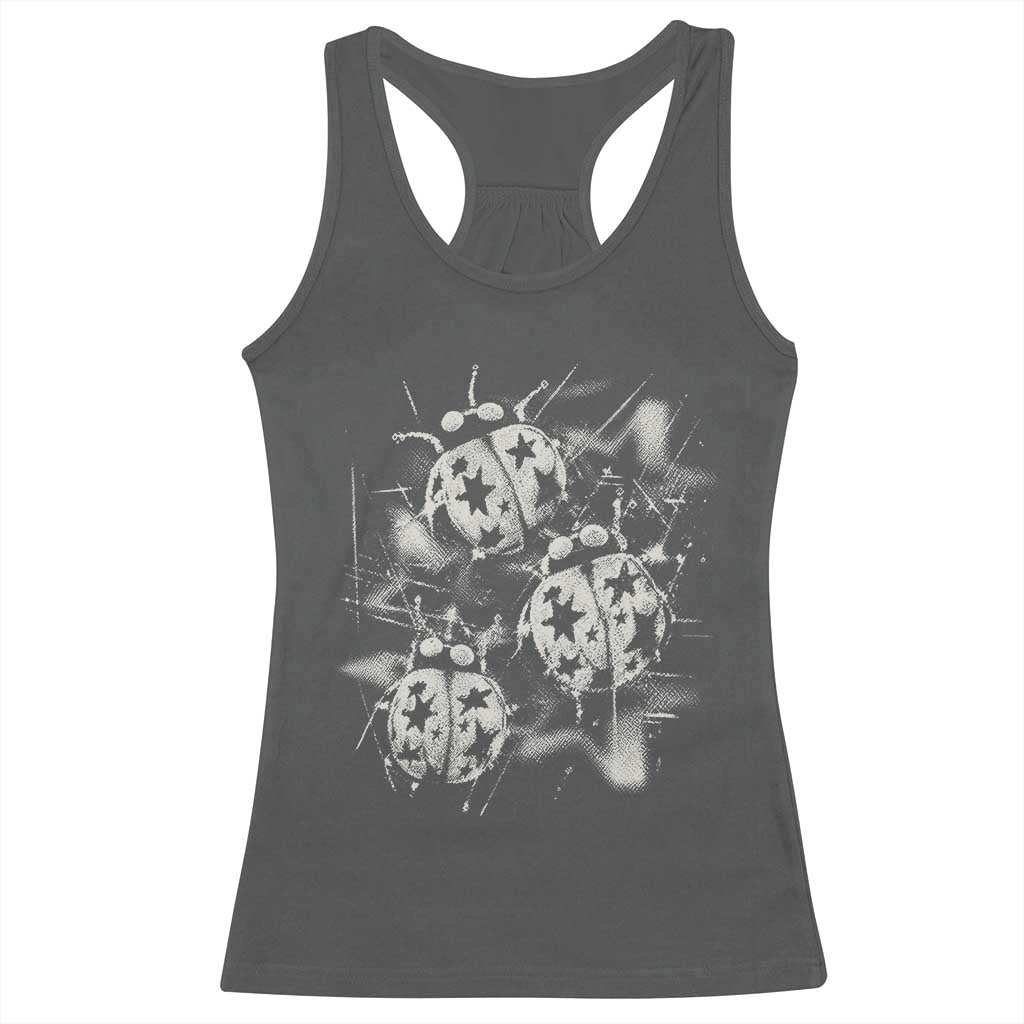 Ladybug Y2k Grunge 2000s Alt 90s Vintage Star Dots Teen Racerback Tank Top