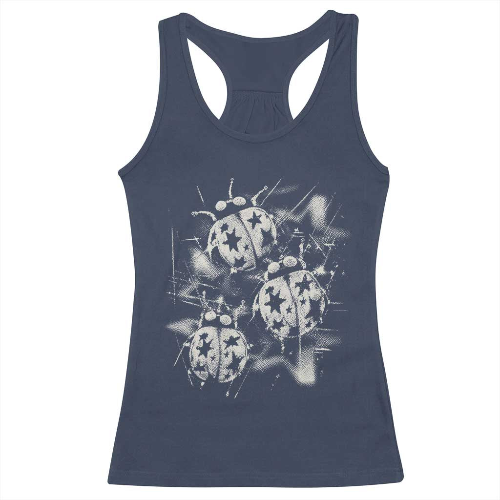 Ladybug Y2k Grunge 2000s Alt 90s Vintage Star Dots Teen Racerback Tank Top