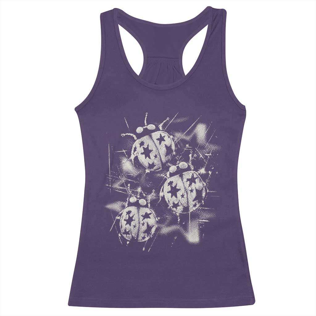 Ladybug Y2k Grunge 2000s Alt 90s Vintage Star Dots Teen Racerback Tank Top