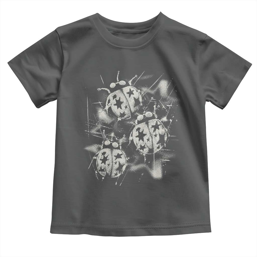Ladybug Y2k Grunge 2000s Alt 90s Vintage Star Dots Teen Toddler T Shirt