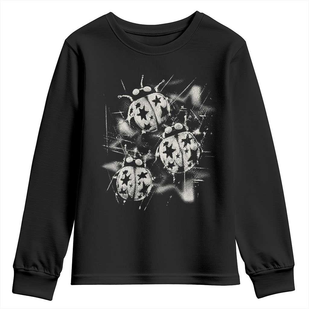 Ladybug Y2k Grunge 2000s Alt 90s Vintage Star Dots Teen Youth Sweatshirt