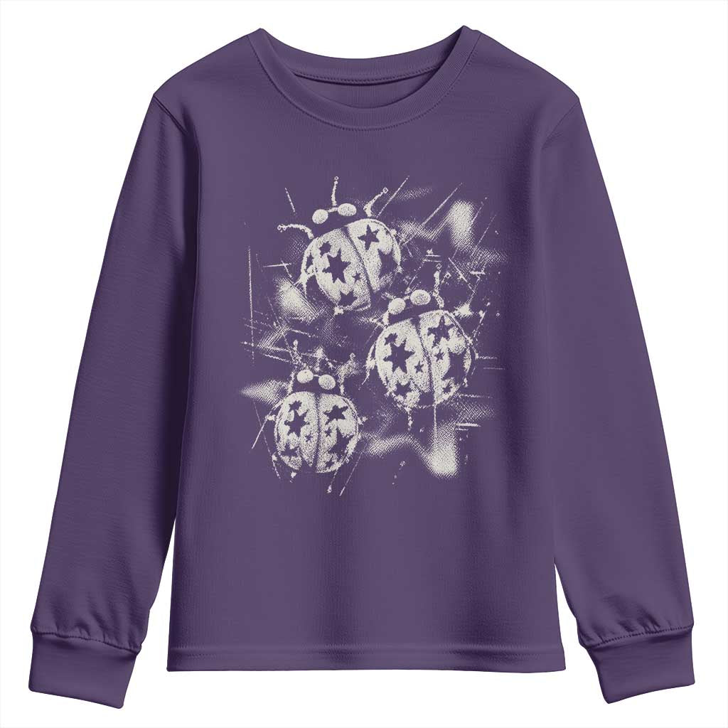 Ladybug Y2k Grunge 2000s Alt 90s Vintage Star Dots Teen Youth Sweatshirt