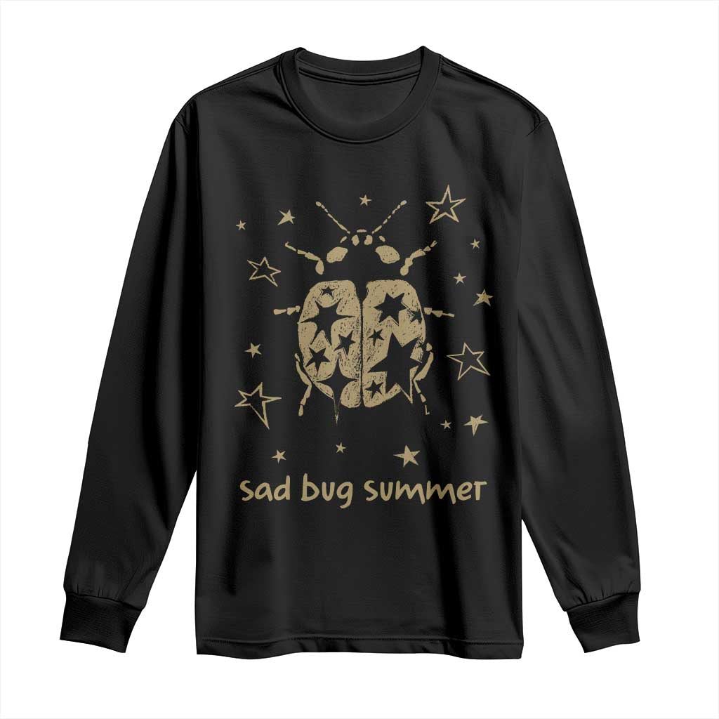 Sad Bug Summer Y2k Ladybug Grunge 2000s Vintage Long Sleeve Shirt Folk Music Bugs Lover