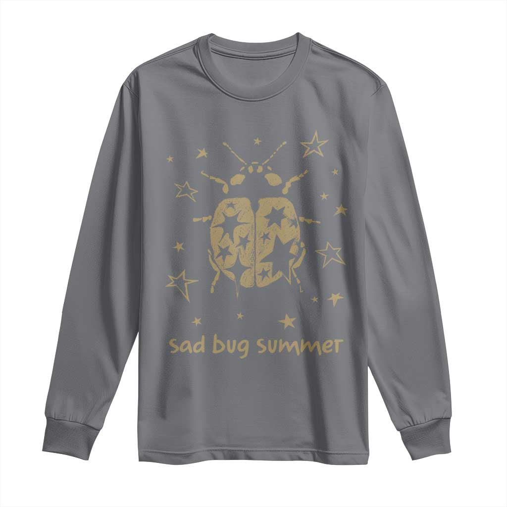 Sad Bug Summer Y2k Ladybug Grunge 2000s Vintage Long Sleeve Shirt Folk Music Bugs Lover