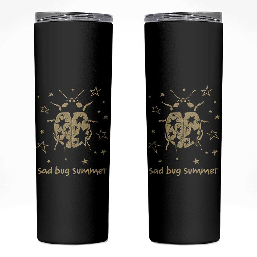 Sad Bug Summer Y2k Ladybug Grunge 2000s Vintage Skinny Tumbler Folk Music Bugs Lover