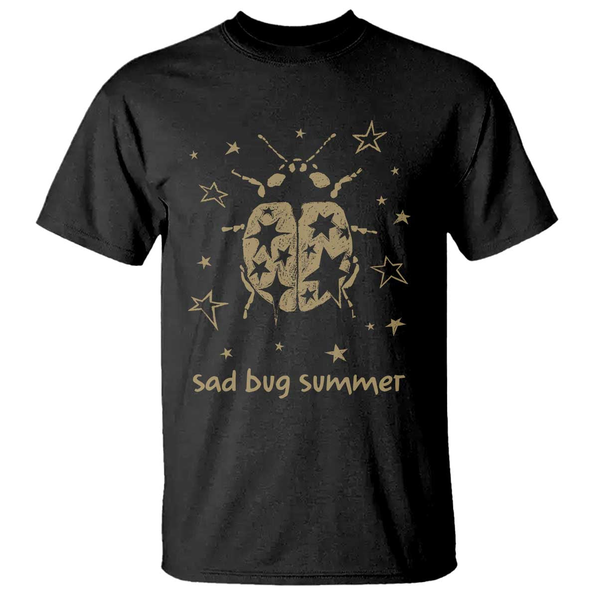 Sad Bug Summer Y2k Ladybug Grunge 2000s Vintage T Shirt Folk Music Bugs Lover