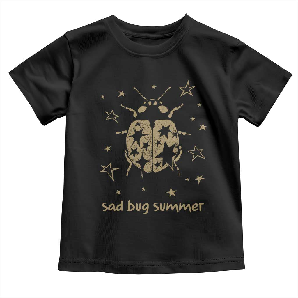 Sad Bug Summer Y2k Ladybug Grunge 2000s Vintage Toddler T Shirt Folk Music Bugs Lover