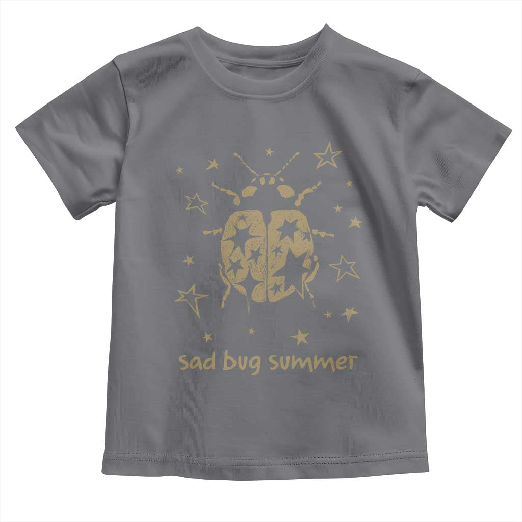 Sad Bug Summer Y2k Ladybug Grunge 2000s Vintage Toddler T Shirt Folk Music Bugs Lover