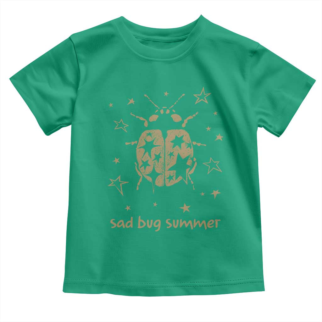 Sad Bug Summer Y2k Ladybug Grunge 2000s Vintage Toddler T Shirt Folk Music Bugs Lover