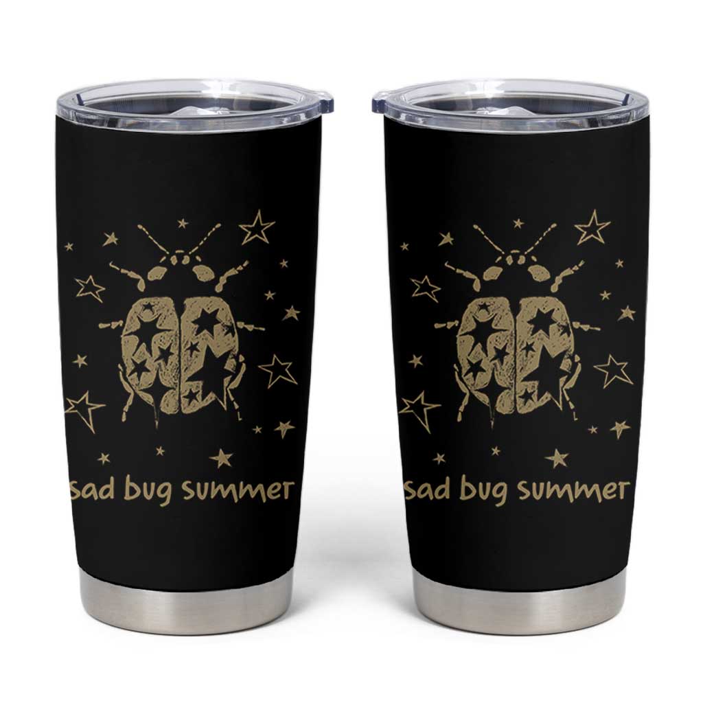 Sad Bug Summer Y2k Ladybug Grunge 2000s Vintage Tumbler Cup Folk Music Bugs Lover