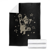 90s Y2k Cat Jumping Stars 2000s Grunge Vintage Graphic Throw Blanket