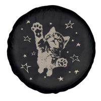 90s Y2k Cat Jumping Stars 2000s Grunge Vintage Graphic Spare Tire Cover