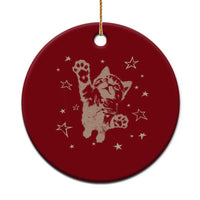 90s Y2k Cat Jumping Stars 2000s Grunge Vintage Graphic Ceramic Ornament