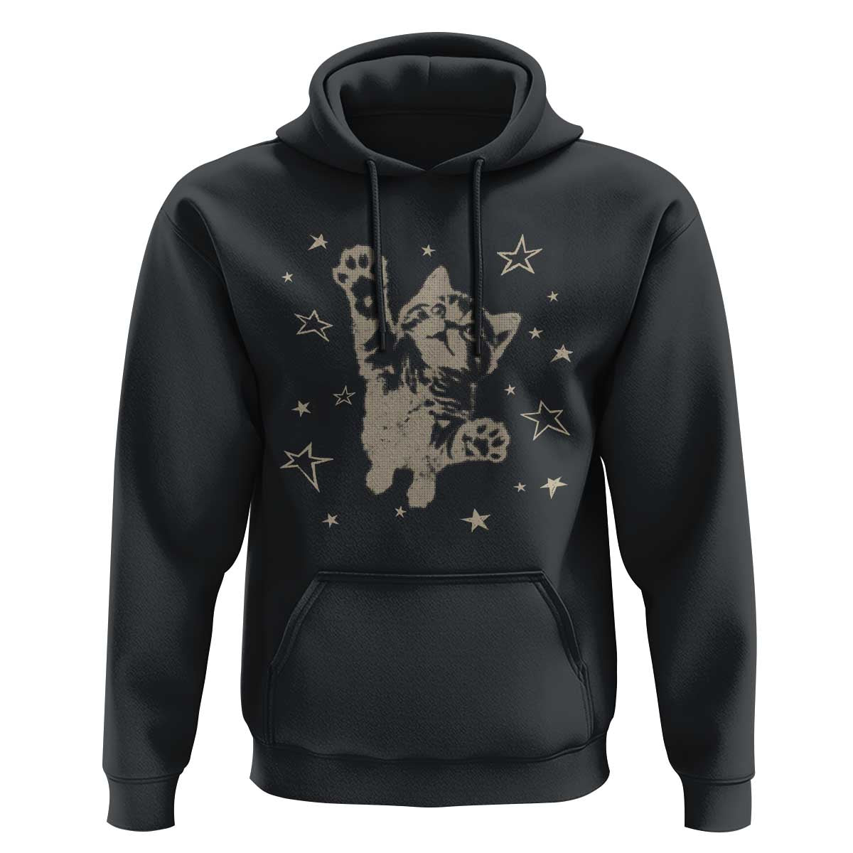 90s Y2k Cat Jumping Stars 2000s Grunge Vintage Graphic Hoodie