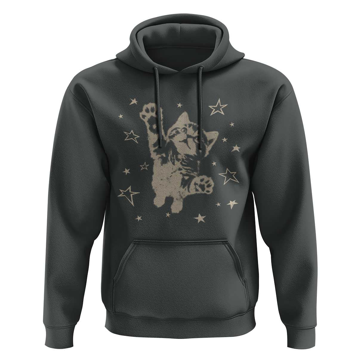 90s Y2k Cat Jumping Stars 2000s Grunge Vintage Graphic Hoodie