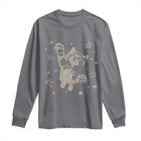 90s Y2k Cat Jumping Stars 2000s Grunge Vintage Graphic Long Sleeve Shirt