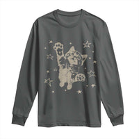 90s Y2k Cat Jumping Stars 2000s Grunge Vintage Graphic Long Sleeve Shirt