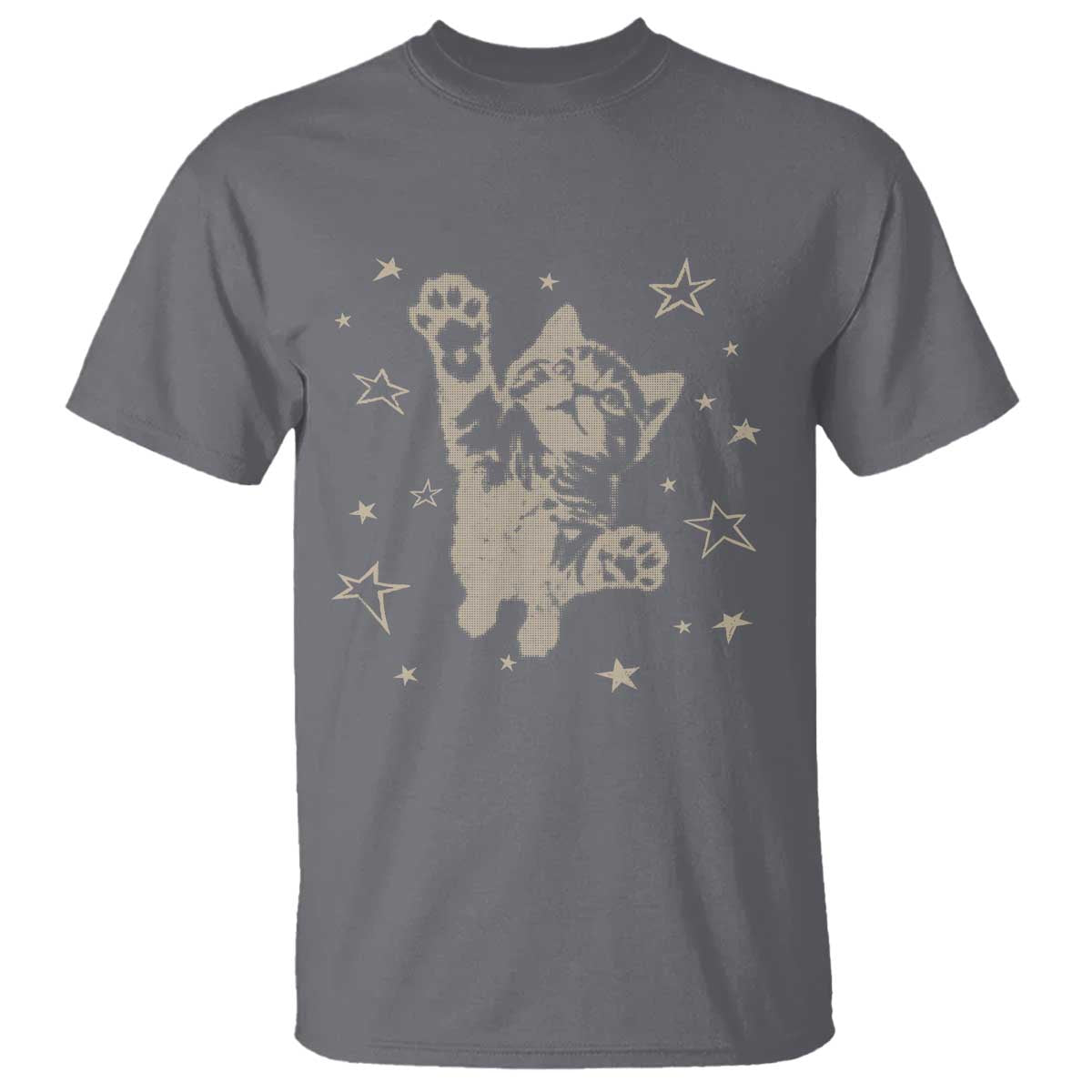 90s Y2k Cat Jumping Stars 2000s Grunge Vintage Graphic T Shirt