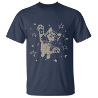 90s Y2k Cat Jumping Stars 2000s Grunge Vintage Graphic T Shirt