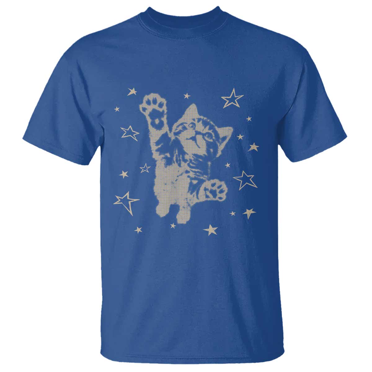 90s Y2k Cat Jumping Stars 2000s Grunge Vintage Graphic T Shirt