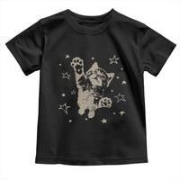 90s Y2k Cat Jumping Stars 2000s Grunge Vintage Graphic Toddler T Shirt