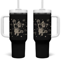 90s Y2k Cat Jumping Stars 2000s Grunge Vintage Graphic Tumbler With Handle