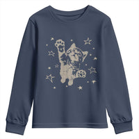 90s Y2k Cat Jumping Stars 2000s Grunge Vintage Graphic Youth Sweatshirt