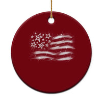 Y2k American Flag 90s 2000s Grunge Vintage Graphic Ceramic Ornament