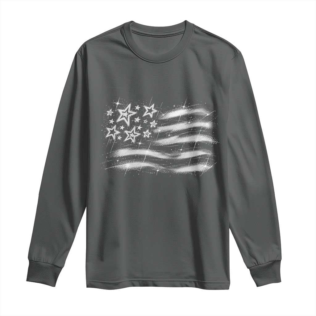 Y2k American Flag 90s 2000s Grunge Vintage Graphic Long Sleeve Shirt