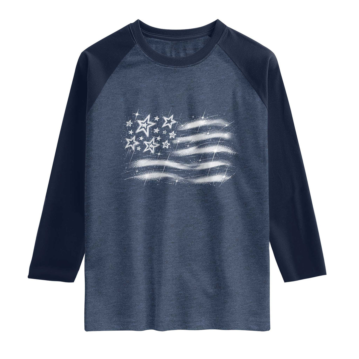 Y2k American Flag 90s 2000s Grunge Vintage Graphic Raglan Shirt