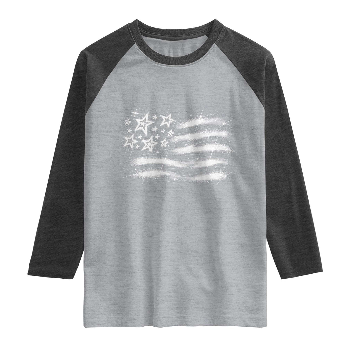 Y2k American Flag 90s 2000s Grunge Vintage Graphic Raglan Shirt