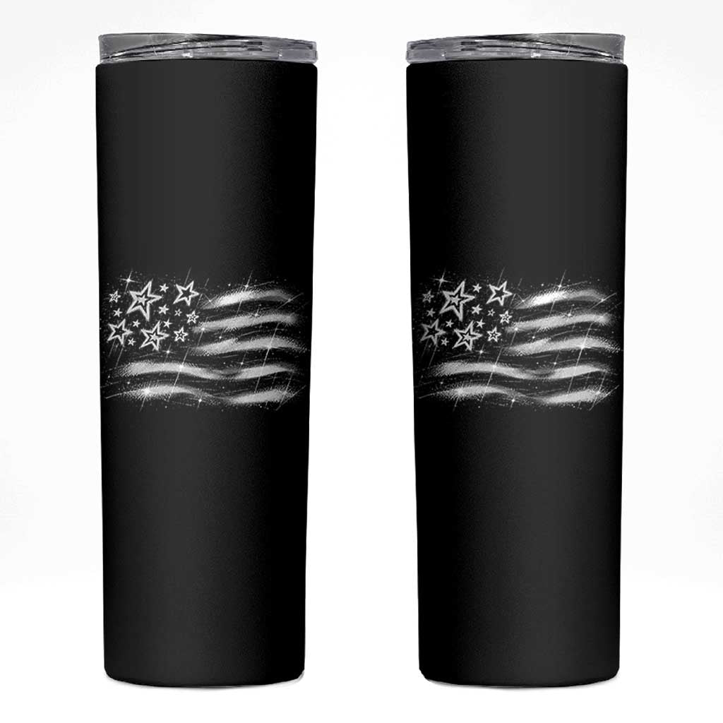 Y2k American Flag 90s 2000s Grunge Vintage Graphic Skinny Tumbler