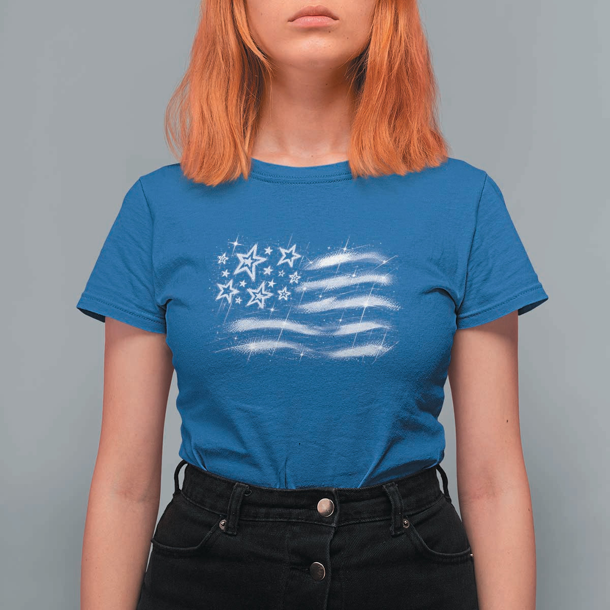 Y2k American Flag 90s 2000s Grunge Vintage Graphic T Shirt For Women