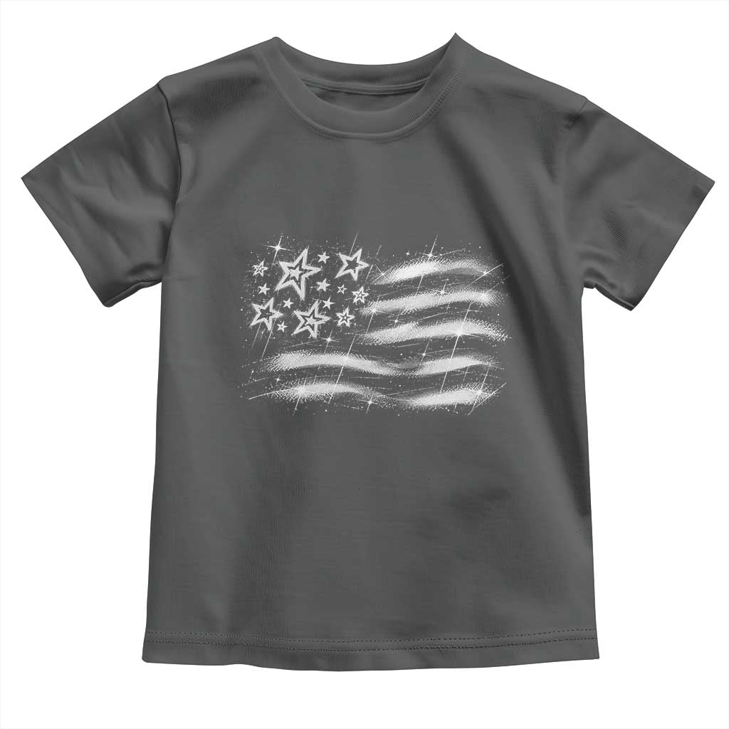 Y2k American Flag 90s 2000s Grunge Vintage Graphic Toddler T Shirt