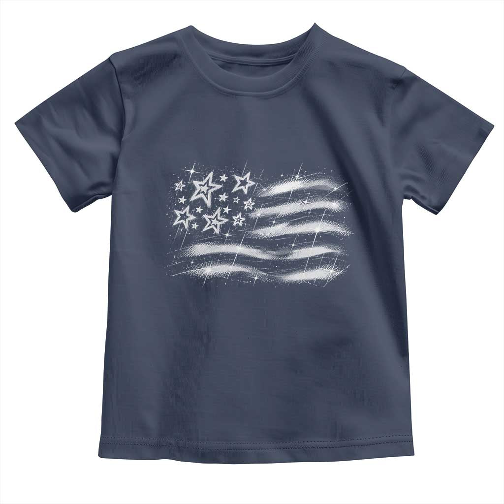 Y2k American Flag 90s 2000s Grunge Vintage Graphic Toddler T Shirt
