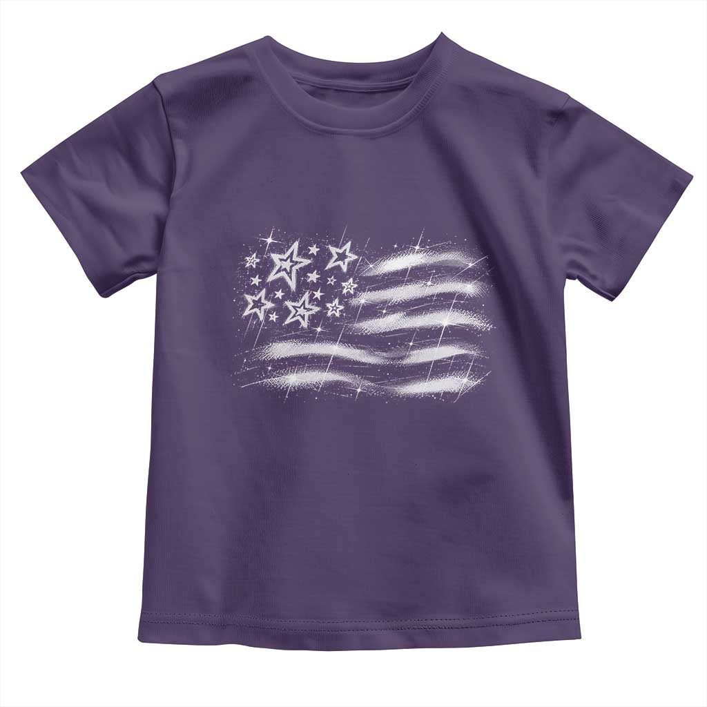 Y2k American Flag 90s 2000s Grunge Vintage Graphic Toddler T Shirt