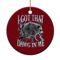 Funny Jimothy The Raccoon Ceramic Ornament I Got That Dawg In Me Bootleg Art