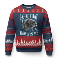 Funny Jimothy The Raccoon Ugly Christmas Sweater I Got That Dawg In Me Bootleg Art