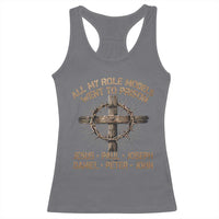 All My Role Models Went To Prison Jesus Racerback Tank Top Funny Christian Paul Joseph Daniel Peter John