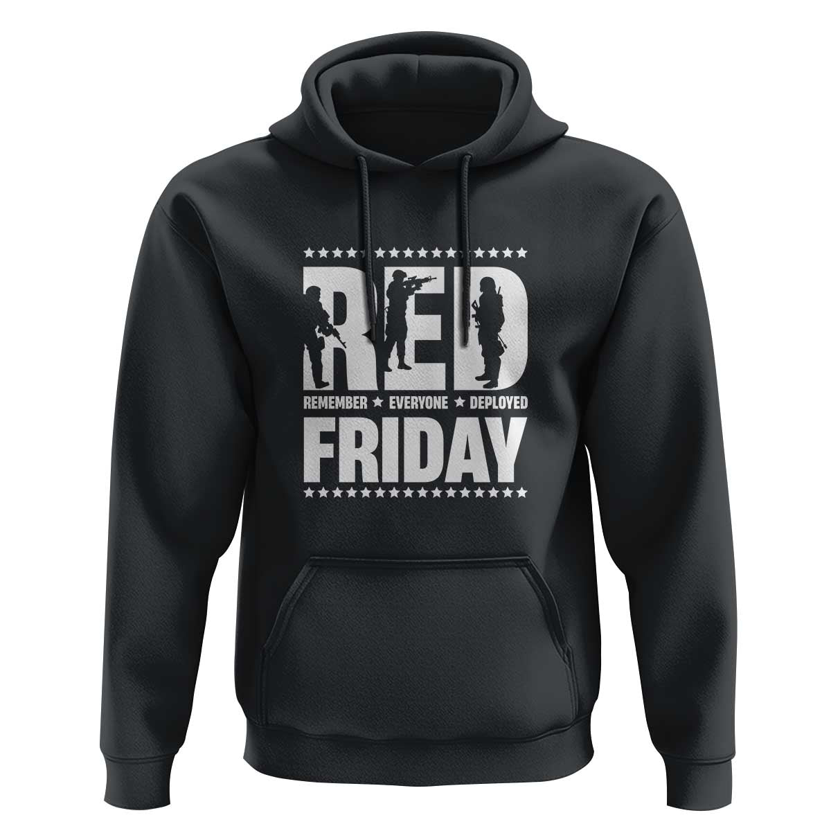 Red Friday Hoodie RED Remember Everyone Deployed Military Star