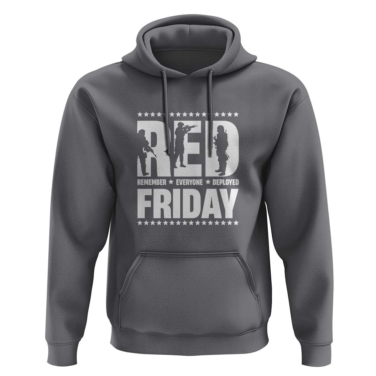 Red Friday Hoodie RED Remember Everyone Deployed Military Star